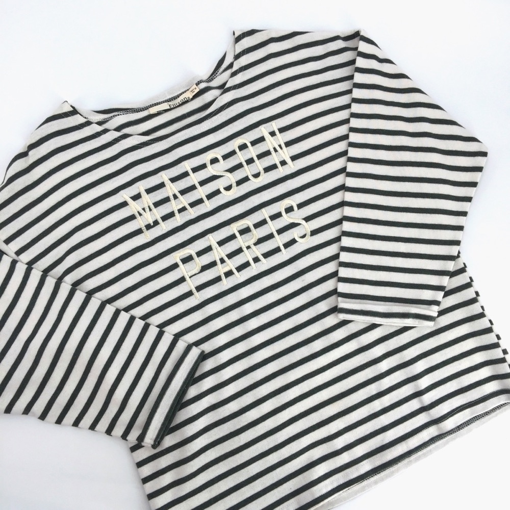 Shop Stevie Maison Paris Striped Tee